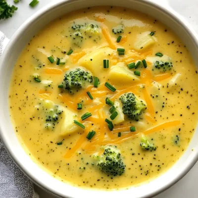 Broccoli Potato Cheese Soup Creamy Flavorful Delight
