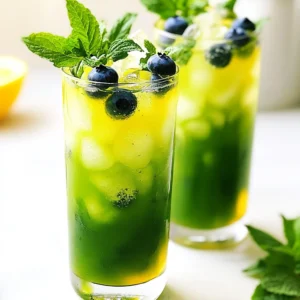 - Tonic water - Lemon-lime soda - Fresh lime juice - Agave syrup or honey - Spirulina powder - Fresh blueberries - Fresh mint leaves - Ice cubes Glow Worm Soda shines bright with its fun and vibrant colors. Each ingredient plays a key role in making this drink special. Let’s break down what you need to create this refreshing treat. - Tonic water: This gives the soda its unique glow. The quinine in tonic water makes it sparkle and adds a slight bitterness. - Lemon-lime soda: This adds sweetness and a fizzy kick. It balances the bitterness of tonic water well. - Fresh lime juice: Use fresh lime juice for a zesty flavor. It brings brightness to the drink. - Agave syrup or honey: This sweetens the drink naturally. Choose agave for a vegan option, or honey if you prefer. - Spirulina powder: This superfood gives the drink its green color. A little goes a long way! - Fresh blueberries: These are not just for garnish; they add a burst of flavor and color. - Fresh mint leaves: Mint adds a refreshing touch. Plus, it looks pretty! - Ice cubes: These keep your drink chilled and refreshing. Gather these ingredients, and you are ready to enjoy a colorful and delightful drink! {{ingredient_image_1}} To start, grab a large mixing bowl or pitcher. This is where we will make our soda. Make sure it is clean and dry. Next, measure out your ingredients. You will need: - 1 cup tonic water - 1 cup lemon-lime soda - 2 tablespoons fresh lime juice - 1 tablespoon agave syrup - 1 teaspoon spirulina powder - 1/4 cup fresh blueberries - Fresh mint leaves - Ice cubes Having everything ready will make mixing easier and faster. Now, combine the tonic water and lemon-lime soda in your mixing bowl. Gently stir them together. Be careful not to stir too hard. We want to keep the fizz! Next, add the fresh lime juice and agave syrup. Stir again until everything blends nicely. This mix will be the base of your Glow Worm Soda. Time to make it glow! Gradually sprinkle in the spirulina powder while stirring. This gives your drink a vibrant green color. Keep mixing until the color is even. You can add more spirulina if you want a deeper green. Just remember to stir gently to keep the bubbles. Now we are ready to serve! Fill your glasses with ice cubes first. This keeps your drink cold and refreshing. Pour the Glow Worm mixture over the ice. Fill the glasses until they are full. For the final touch, garnish each glass with fresh blueberries and a few mint leaves. This adds a nice pop of color and flavor. Enjoy your beautiful and colorful Glow Worm Soda! To make Glow Worm Soda just right for you, taste is key. If you want it sweeter, add more agave syrup or honey. For a tangy twist, add more fresh lime juice. Both changes can brighten the drink. If you prefer a different sweetener, try maple syrup or stevia. These can give you a unique flavor while keeping it fun. Presentation matters when serving Glow Worm Soda. Use tall, clear glasses to show off the drink's vibrant color. Add ice cubes before you pour the soda to keep it cool. For garnishing, fresh blueberries and mint leaves work great. They not only look pretty but also add a burst of flavor. Skewering a few blueberries on a toothpick can add some flair too. The tonic water is a must for that magical glow. Its quinine reacts with the light, making it shine. If you want a more intense glow, adjust the spirulina powder. Start with a teaspoon and add more until you get the color you like. Just remember that too much can change the taste, so go slow. Pro Tips Chill Your Ingredients: For the best flavor and refreshing experience, ensure your tonic water and lemon-lime soda are well-chilled before mixing. This helps maintain carbonation and enhances the overall taste. Balance the Sweetness: Adjust the amount of agave syrup or honey based on your preference for sweetness. You can start with less and add more after tasting to ensure it’s just right! Spirulina Tips: When adding spirulina powder, mix it in gradually to avoid clumping. This ensures an even color distribution throughout your drink. Garnish Creatively: Feel free to experiment with different garnishes! Slices of lime or lemon, edible flowers, or even other berries can add visual appeal and flavor to your Glow Worm Soda. {{image_2}} You can change the flavor of Glow Worm Soda by using flavored tonic water. Try elderflower or cucumber tonic for a unique twist. These options add a fresh taste that pairs well with the lime. Adding fresh fruits or herbs can also enhance the drink. Slices of kiwi or strawberries bring sweetness and color. You can even toss in some basil or rosemary for an herbal note. These little changes make your drink special. Creating mocktail versions of Glow Worm Soda is simple and fun. Use the same recipe, but switch out the lemon-lime soda for flavored sparkling water. This keeps it light and refreshing. For a creative presentation, use fancy glasses or colorful straws. You might add ice cubes made from fruit juice. This keeps your drink cool and makes it look great. You can adapt Glow Worm Soda for different seasons. In summer, add lots of fresh berries and citrus slices. In winter, use pomegranate seeds and mint for a festive touch. Incorporating seasonal fruits makes the drink even tastier. Think peaches in summer or oranges in winter. These options show off the beauty of each season. To keep Glow Worm Soda fresh, store any leftovers in the fridge. Use a tightly sealed container to keep the fizz. This method helps maintain the taste and carbonation. If you leave it open, it loses its sparkle fast. Enjoy the soda within two days for the best flavor. You can prepare Glow Worm Soda in advance. Mix the tonic water and lemon-lime soda ahead of time. Add the lime juice and agave syrup just before serving. This keeps the drink fizzy. If you add spirulina too early, it may settle. For best results, serve immediately after mixing. Glow Worm Soda is a fun and fizzy drink. It combines tonic water and lemon-lime soda. The drink gets its unique color from spirulina powder, a green algae. When you mix these ingredients, you create a vibrant, refreshing beverage. It’s perfect for parties or a hot day. The bubbles and bright color make it stand out. Glow Worm Soda has some health benefits. Tonic water contains quinine, which may aid digestion. Lemon-lime soda adds a sweet and tangy flavor. Fresh lime juice gives vitamin C, boosting your immune system. Agave syrup or honey offers natural sweetness. Spirulina adds nutrients like protein and antioxidants. Blueberries are rich in vitamins and fiber. Overall, it’s a tasty drink with a few healthy perks. You can find Glow Worm Soda ingredients in many stores. Look for tonic water and lemon-lime soda in the beverage aisle. Fresh limes and blueberries are usually in the produce section. Agave syrup or honey can be found near sweeteners. Spirulina powder may be in health food stores or online. You can also order ingredients from grocery delivery services. Yes, you can make Glow Worm Soda without spirulina. If you skip it, the drink will lose its bright color. You can use food coloring for a similar effect. Another option is to add fresh herbs like mint for a twist on flavor and color. You can also try other natural color sources, like beet juice or carrot juice. Adjust the recipe to fit your taste! In this article, I covered how to make Glow Worm Soda from start to finish. We explored the ingredients, step-by-step instructions, and even tips to enhance your drink. Remember, you can adjust sweetness and presentation to fit your taste. This refreshing soda can be a fun treat any time of year. With its vibrant color and flavors, it’s perfect for gatherings or as a daily refreshment. Now, go ahead and mix up your own Glow Worm Soda and enjoy the experience!