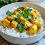 - 500g chicken breast, cut into bite-sized pieces - 1 cup plain yogurt - 1 tablespoon ginger-garlic paste - 2 tablespoons lemon juice - 2 tablespoons vegetable oil - 1 large onion, finely chopped - 2 tablespoons tomato paste - 1 tablespoon garam masala - 1 teaspoon turmeric powder - 1 teaspoon ground cumin - 1 teaspoon red chili powder (adjust to taste) - 1 cup coconut milk - ½ cup cashew nuts, soaked in warm water - Salt to taste - Fresh cilantro leaves for garnish - Add more spices like cinnamon or cardamom for depth. - Use Greek yogurt for a thicker sauce. - Substitute chicken with tofu for a plant-based twist. - Large skillet or pot for cooking. - Mixing bowls for marinating ingredients. - Blender for the cashew paste. - Wooden spoon or spatula for stirring. Gather these ingredients and tools first. This will help you cook smoothly and quickly. Each ingredient adds flavor and richness to the dish. Enjoy the process and feel free to play with the spices! {{ingredient_image_1}} First, take 500g of chicken breast. Cut it into bite-sized pieces. In a large bowl, mix the chicken with 1 cup of plain yogurt. Add 1 tablespoon of ginger-garlic paste and 2 tablespoons of lemon juice. Sprinkle in a pinch of salt. This marination makes the chicken tender and flavorful. Let it sit for at least 30 minutes. This step boosts the taste and texture. Next, heat 2 tablespoons of vegetable oil in a large skillet over medium heat. Add 1 large onion, finely chopped. Cook until it turns golden brown, about 5-7 minutes. Now, stir in 2 tablespoons of tomato paste. Then, add 1 tablespoon of garam masala, 1 teaspoon of turmeric powder, 1 teaspoon of ground cumin, and 1 teaspoon of red chili powder. Cook this for another 2-3 minutes. The spices will smell amazing. This mixture forms the heart of your butter chicken. Now it's time to add the marinated chicken to the skillet. Cook the chicken until it turns brown on all sides, about 5-10 minutes. In a blender, combine ½ cup of soaked cashew nuts with a little water. Blend until smooth. Add this cashew paste to the skillet with 1 cup of coconut milk. Bring everything to a gentle simmer. Let it cook for 15-20 minutes. The chicken should be fully cooked and the sauce thickened. Adjust the seasoning with salt to your taste. Finally, let the dish sit for a few minutes. This step helps all the flavors blend beautifully. To make your butter chicken taste amazing, start with fresh spices. Use whole spices when you can and grind them. This brings out the best flavors. Always marinate the chicken for at least 30 minutes. This helps the yogurt and spices soak in. You can even marinate it overnight for more depth. Don't rush the cooking process. Allow the spices to bloom before adding anything else. This will give your dish a rich, bold taste. Cook the chicken over medium heat. This keeps it tender and juicy. If you cook it too fast, it can become tough. Make sure to brown the chicken on all sides before adding the sauce. This adds a nice layer of flavor. Use a meat thermometer if you have one. The chicken should reach 165°F to be safe. Let the chicken sit for a few minutes after cooking. This helps the juices settle back in. To thicken the sauce, use blended cashews. Soak them in warm water first. This makes them easier to blend into a smooth paste. Add this paste into the pot after browning the chicken. Also, cook the sauce longer. The more it simmers, the thicker it gets. If you want a shortcut, add a bit of cornstarch mixed with water. Just make sure to stir it well. Pro Tips Marination Magic: Ensure to marinate the chicken for at least 30 minutes, but letting it sit for a few hours or overnight will intensify the flavors even more. Cashew Paste Consistency: When blending the soaked cashews, add water little by little to achieve a smooth and creamy paste that blends well into the sauce. Adjusting Spice Levels: Taste the sauce before serving and adjust the red chili powder according to your spice preference for a milder or spicier dish. Resting Time: Allowing the dish to sit for a few minutes after cooking enhances the flavors, making the sauce even more delicious when served. {{image_2}} You can make a vegan butter chicken by swapping the chicken with chickpeas or tofu. Use coconut yogurt instead of plain yogurt for a creamy base. Replace the chicken with 500g of chickpeas or cubed firm tofu. This keeps the dish rich and full of flavor. Use the same spices and coconut milk for depth. The cooking process remains the same, making it easy to adapt. To make this dish gluten-free, ensure you use gluten-free yogurt and spices. Check that your tomato paste is gluten-free as well. This way, you can enjoy the same great taste without worry. The rest of the recipe stays the same, making it simple to follow. Just swap in gluten-free ingredients and you’re good to go! If you want to try different nuts, almonds or macadamia nuts work well. Soak them just like cashews and blend to a smooth paste. This adds a unique flavor to your butter chicken. Each nut gives a different taste, so feel free to experiment! Use the same amount as the cashews for the best result. Store any leftover butter chicken in an airtight container. This keeps it fresh. Let it cool to room temperature before sealing. Place it in the fridge. It will stay good for up to 3 days. If you want to keep it longer, freezing is a great option. To freeze butter chicken, use a freezer-safe container. Make sure it is fully cooled before packing. Leave some space at the top for expansion. It will last in the freezer for up to 3 months. When you are ready to enjoy it again, just thaw it in the fridge overnight. Reheat the butter chicken on the stove or in the microwave. If using the stove, warm it over low heat, stirring often. This helps it heat evenly. If using a microwave, place it in a bowl and cover it. Heat in short bursts, stirring in between. Make sure it’s hot all the way through before serving. Add a splash of coconut milk if it looks too thick. Enjoy your meal! Butter chicken is a creamy Indian dish. It features marinated chicken cooked in a spiced sauce. The sauce includes yogurt, tomatoes, and warm spices like garam masala and turmeric. This dish is rich and has a touch of sweetness. It pairs well with rice or naan. Many people love its vibrant flavors and comforting texture. Yes, you can use other meats! While chicken is popular, you can try lamb or shrimp. Just adjust cooking times as needed. If you use beef, choose tender cuts. Make sure to marinate the meat well, just like with chicken. This step helps the flavors blend and keeps the meat juicy. To make butter chicken spicier, add more red chili powder. Start with a small amount and taste as you go. You can also use fresh green chilies for heat. Another option is to add cayenne pepper. Be careful not to overwhelm the dish. Balance is key to keep the flavors bright and tasty. Butter chicken is a rich dish made with marinated chicken, spices, and creamy sauce. You learned how to prepare the main and optional ingredients while using the right cooking tools. I shared tips for the best flavors and techniques for tender chicken. You can even explore vegan and gluten-free options. Store leftovers correctly, and reheating is simple. Enjoy experimenting with this classic dish. Your kitchen can be filled with tasty aromas and smiles!