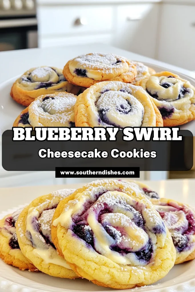 Indulge in the delightful flavors of Blueberry Cheesecake Swirl Cookies! These mouthwatering treats combine soft, buttery cookies with a creamy blueberry cheesecake filling. Easy to make and perfect for any occasion, this recipe will have everyone asking for seconds. Ready to bake? Click through for the full recipe and elevate your baking game today! #BlueberryCheesecake #BakingRecipes #CookieLovers #DessertGoals