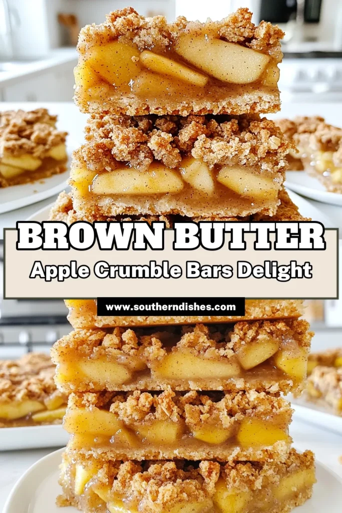 Indulge in the deliciousness of Brown Butter Apple Crumble Bars! With rich, nutty flavors and a perfect blend of sweet apples and crumbly topping, these bars make for a delightful dessert. Ready in just an hour, they are perfect for sharing at any gathering. Click through for the full recipe and treat your taste buds today! #AppleCrumble #BakingHeaven #DessertRecipes #YummyTreats