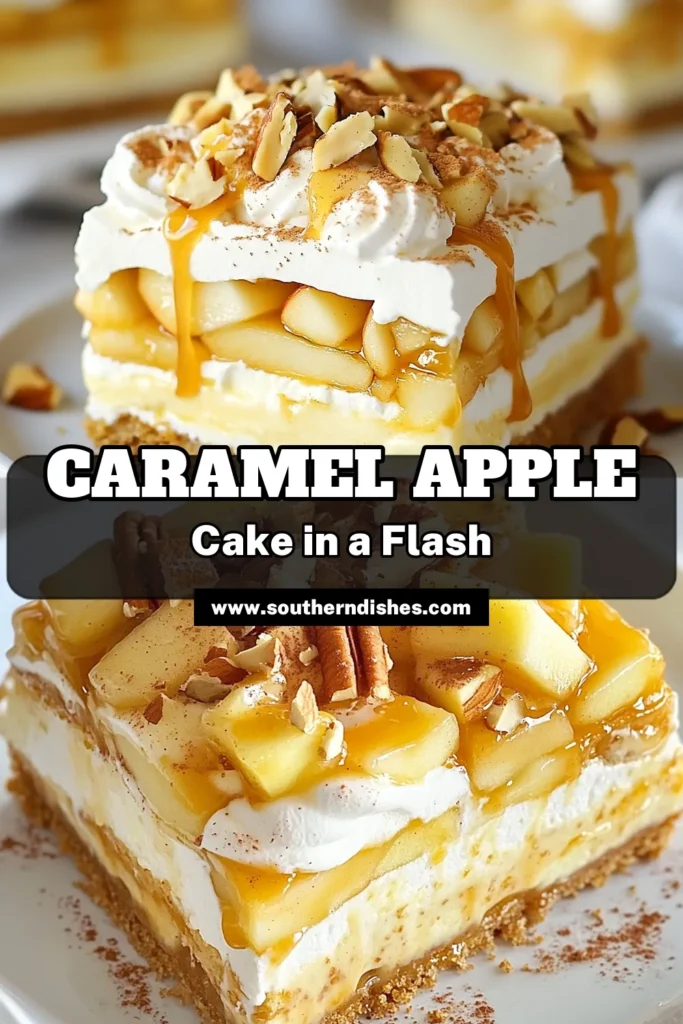 Indulge in the perfect no-bake dessert recipe with this delicious Caramel Apple Éclair Cake. This easy éclair cake uses layers of graham crackers, creamy vanilla pudding, fresh apples, and a rich caramel sauce dessert that will impress your guests. Ideal for gatherings, it's a simple yet stunning treat that takes only 20 minutes to prep. Save this recipe and bring a tasty twist to your dessert table! #CaramelAppleEclairCake #NoBakeDessert #EasyEclairCake #GrahamCrackerDessert