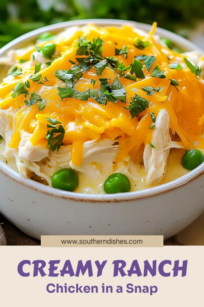 Discover the deliciousness of Creamy Ranch Chicken with this easy Crockpot Chicken Recipe! Perfect for a hassle-free meal, this Slow Cooker Ranch Chicken combines creamy goodness from cream cheese and cheddar with tender chicken. In just a few steps, you can create a delightful Easy Chicken Dinner that the whole family will love. Save this Cream Cheese Chicken Recipe for a tasty weeknight dinner! #CrockpotChicken #EasyDinner #ChickenRecipe #SlowCookerMeals