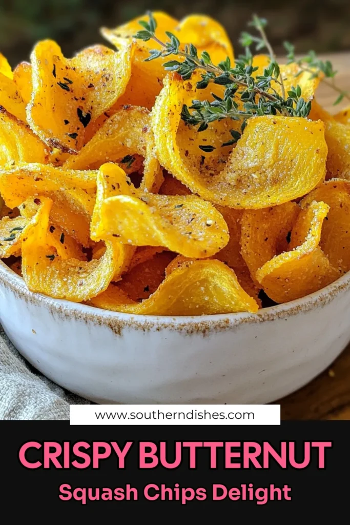 Discover the perfect recipe for crispy roasted squash chips that make a delicious gluten-free snack! This butternut squash chips recipe is simple and quick, turning fresh squash into oven-baked chips bursting with flavor. Ideal for healthy vegetable snacks, they’re crispy, savory, and easy to make at home. Enjoy them as a light appetizer or snack. Get the recipe now and transform your snacking routine! #HealthySnacks #ButternutSquash #GlutenFree #SnackIdeas