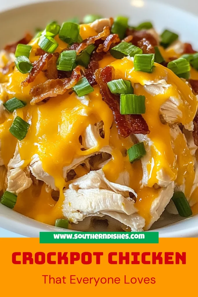 Discover the ultimate Crockpot Crack Chicken recipe that will elevate your dinner game! This easy ranch chicken combines creamy goodness with slow cooker convenience, making it perfect for family meals or parties. Packed with shredded chicken, flavorful bacon, and creamy cheese, it's a delightful creamy chicken casserole. Don't miss this shredded chicken dip recipe for your next gathering! Try it today and savor the flavor. #CrockpotCrackChicken #EasyRanchChicken #SlowCookerChicken #CreamyChickenCasserole