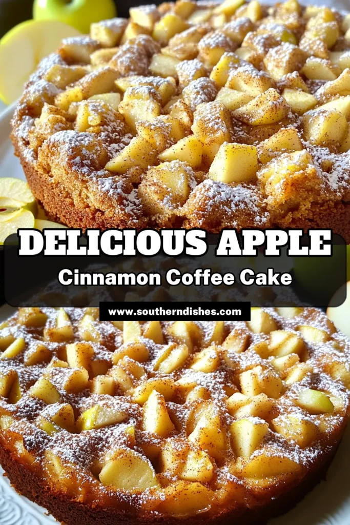 Indulge in a slice of heavenly apple cinnamon coffee cake that combines warm spices and fresh apples for a delightful treat! This easy recipe features simple ingredients and a delightful crumble topping, perfect for any occasion. Whether for brunch or dessert, your family will love it! Click to explore the full recipe and create this delicious masterpiece today! #AppleCinnamonCake #BakingLove #FallRecipes #HomemadeTreats
