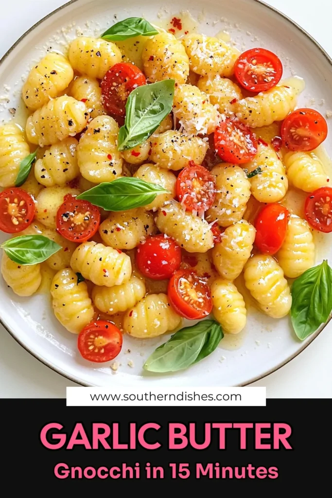 Satisfy your cravings with this Quick Garlic Butter Gnocchi recipe! In just 15 minutes, you can whip up a delicious dish featuring tender potato gnocchi, savory garlic, and a sprinkle of fresh basil. Perfect for busy weeknights or a gourmet treat, this meal is sure to impress. Click through to discover all the steps and elevate your cooking game! #Gnocchi #QuickRecipes #ComfortFood #GarlicButterGnocchi