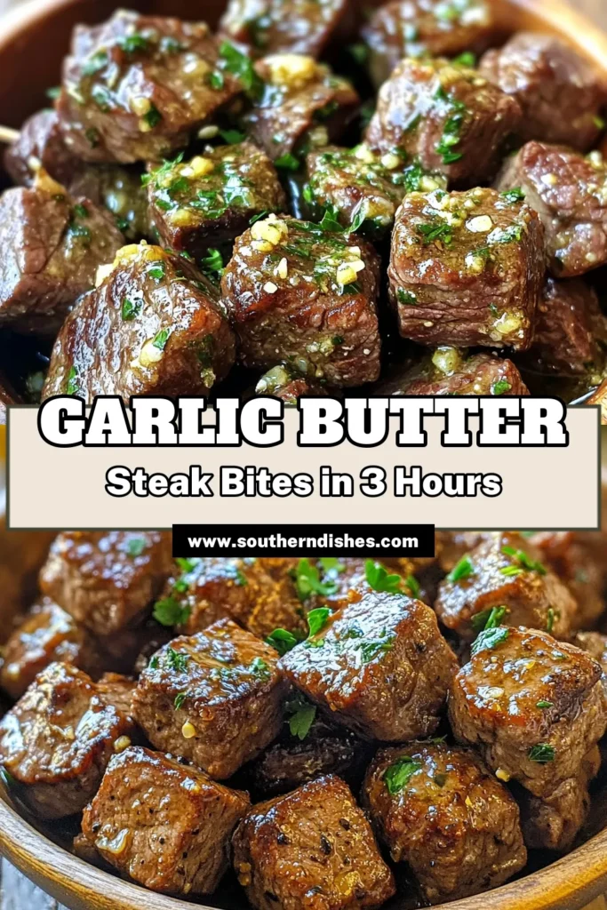 Discover the ultimate comfort food with these Garlic Butter Steak Bites! This easy sirloin steak recipe is perfect for busy nights, cooked effortlessly in a slow cooker. Enjoy tender, flavorful steak infused with a delicious garlic butter sauce that will impress your family and friends. Perfect for any occasion! Try this slow cooker steak recipe and savor every bite. Save this recipe for your next meal! #GarlicButterSteakBites #EasySteakBites #SlowCookerSteak #SteakRecipe