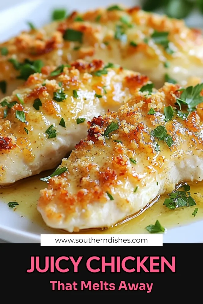 Discover the ultimate melt in your mouth chicken with this easy baked chicken recipe featuring Greek yogurt and Dijon mustard! This juicy chicken breast recipe ensures flavorful, tender chicken every time. Perfect for a weeknight dinner, you'll love how simple it is to prepare. Try this melt in your mouth chicken tonight for a delicious meal your family will adore! Save this recipe now! #MeltInYourMouthChicken #EasyBakedChicken #JuicyChickenBreast #GreekYogurtChickenRecipe