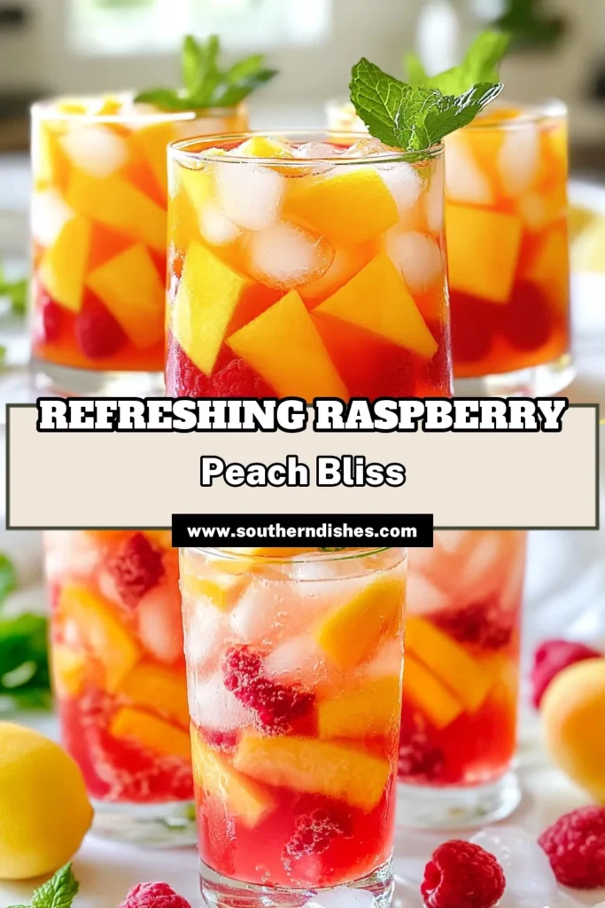 Quench your thirst this summer with our delightful Raspberry Peach Lemonade recipe! This homemade lemonade with fruit is a must-try for any warm day. Combining juicy peaches and fresh raspberries, this refreshing summer drink is perfect for gathering with friends or enjoying a quiet afternoon. Sip on a peach lemonade drink or elevate it to a raspberry lemonade cocktail by adding a splash of your favorite spirit! Save this recipe and make your summer unforgettable! #lemonaderecipes #summerdrinks #fruitdrinks #homemadelemonade