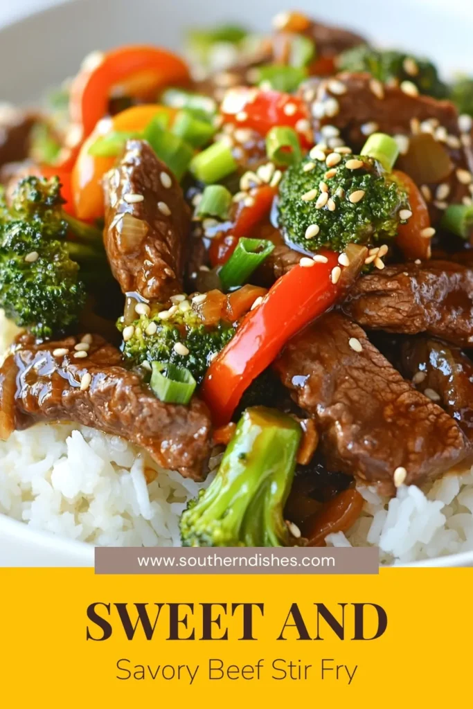 Looking for a quick and delicious dinner? Try this Honey Garlic Beef Stir Fry! This Beef and Broccoli Recipe is a perfect blend of tender beef and bright veggies, all coated in a sweet and savory sauce. In just 25 minutes, you can whip up this Easy Beef Stir Fry Dinner that the whole family will love. Serve it over jasmine rice for a complete meal. Save this recipe for your next Asian Beef and Broccoli night! #BeefStirFry #HoneyGarlicBeef #QuickDinner #EasyRecipes