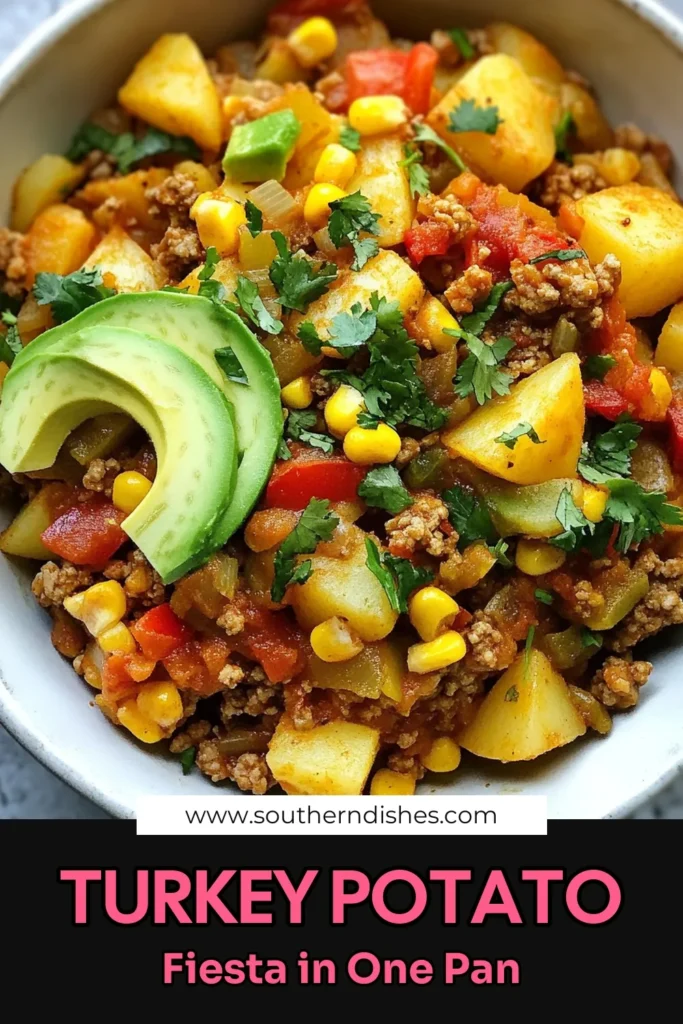 Looking for a delicious Turkey skillet recipe? Try this Ground Turkey Potato Skillet that's perfect for quick dinner recipes. Packed with ground turkey and potatoes, it’s a healthy skillet meal that comes together in just 30 minutes! Enjoy the savory flavors of onion, garlic, and spices in one-pan turkey dishes. Your family will love it. Save this recipe for busy weeknights! #HealthyMeals #QuickDinner #TurkeySkillet #OnePanMeals