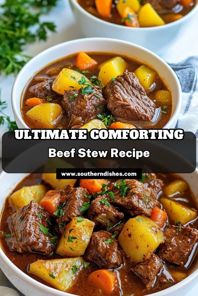 Warm up with this tender crockpot beef stew, a hearty beef stew recipe perfect for any occasion. Made with beef chuck, carrots, and potatoes, this easy slow cooker stew is packed with flavor and nutrients. In just 20 minutes of prep, you can enjoy a comforting dish that cooks itself! Don't miss out on this delicious beef chuck stew recipe. Save and try it today! #CrockpotBeefStew #HeartyBeefStew #EasySlowCookerStew #TenderBeefStew