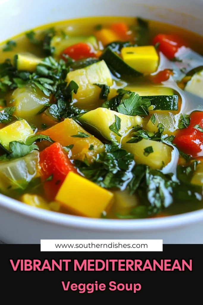 Warm up with this delicious Mediterranean vegetable soup, a healthy garden soup recipe that's perfect for any season. This vegan Mediterranean soup is packed with fresh veggies and rich flavors. Enjoy this easy vegetable soup that's not only comforting but also a delightful plant-based soup recipe. Make it today and savor the taste of the Mediterranean! Don't forget to save and share. #MediterraneanSoup #HealthyRecipes #VeganSoup #EasyCooking