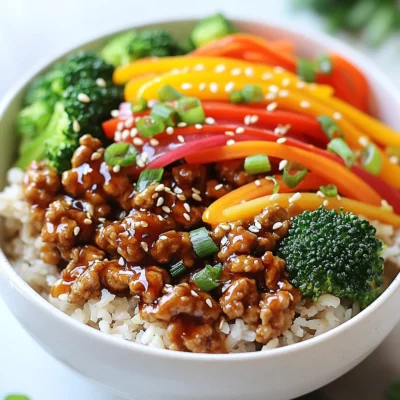 Teriyaki Ground Turkey Bowl Flavorful and Quick Meal
