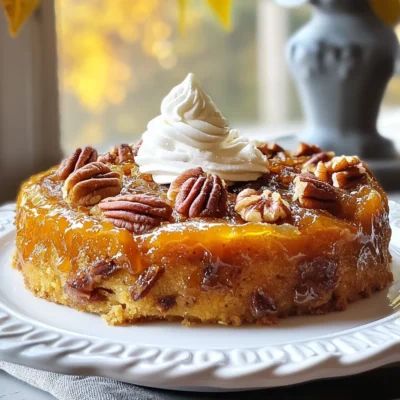 Pecan Upside Down Cake Irresistible Dessert Delight
