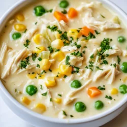 To make Creamy Crockpot Ranch Chicken, gather these simple and tasty items: - 4 boneless, skinless chicken breasts - 1 packet ranch seasoning mix - 1 cup chicken broth - 1 cup cream cheese, softened - 1 cup sour cream - 1 cup shredded cheddar cheese - 1 cup frozen mixed vegetables (peas, carrots, corn) - 1 tablespoon garlic powder - Salt and pepper to taste - Fresh parsley, chopped (for garnish) These ingredients create a rich and creamy dish full of flavor. The ranch seasoning mix adds a tasty twist. The cream cheese and sour cream make it extra smooth. The frozen mixed veggies bring color and nutrition to the meal. You can easily find all these items at your local grocery store. Make sure to use fresh chicken breasts for the best flavor. You can adjust the seasonings based on your taste. If you want more veggies, feel free to add your favorites. This recipe is flexible, so have fun with it! {{ingredient_image_1}} First, grab your large crockpot. Place the 4 boneless, skinless chicken breasts at the bottom. This helps them cook evenly. Now, sprinkle the ranch seasoning mix and garlic powder on top of the chicken. This adds great flavor! Next, pour 1 cup of chicken broth over the chicken. Season with salt and pepper to taste. The broth keeps the chicken moist while cooking. You can cook this dish on low or high. If you choose low, set it for 6 hours. For high, set it for 3 hours. Both methods will cook the chicken fully. After the time is up, use two forks to shred the chicken right in the crockpot. This saves you time and keeps all the flavors in. Now comes the fun part! Add 1 cup of cream cheese and 1 cup of sour cream to the shredded chicken. Stir well until everything is creamy and mixed. Next, toss in 1 cup of frozen mixed vegetables and 1 cup of shredded cheddar cheese. Cover the crockpot and cook on high for another 30 minutes. This step melts the cheese and warms up the veggies. Finally, stir one last time and garnish with fresh parsley before serving. Enjoy your meal! To get a creamy consistency, you want to mix the cream cheese and sour cream well. Add them to the shredded chicken and stir until smooth. If you want a thicker sauce, let it cook a bit longer. For shredding chicken, use two forks. This method makes it easy and quick. Make sure the chicken is hot, as it shreds better when warm. You can adjust the seasoning to match your taste. If you like it spicy, add some cayenne pepper or red pepper flakes. Fresh herbs like dill or chives can boost the flavor too. Instead of ranch seasoning, try Italian herbs or taco seasoning for a twist. This dish is very flexible, so feel free to experiment! Pro Tips Chicken Breasts: For best results, use chicken breasts that are of similar size to ensure even cooking. Ranch Seasoning: You can adjust the amount of ranch seasoning to taste; feel free to add more for a stronger flavor. Vegetable Variations: Feel free to customize the mixed vegetables based on your preference or what you have on hand. Storage Tips: This dish can be stored in the refrigerator for up to 3 days; reheat gently to maintain creaminess. {{image_2}} You can add many vegetables to this dish. Some great choices are: - Broccoli - Green beans - Bell peppers - Zucchini These veggies bring more color and nutrients. You can also use fresh vegetables instead of frozen. If you want substitutes for frozen mixed vegetables, try: - Fresh peas - Carrots sliced thin - Corn kernels These options keep the meal fresh and tasty. This recipe works with other meats too. You can use: - Turkey breasts - Pork tenderloin - Chicken thighs Each meat gives a different taste and texture. If you prefer a vegetarian meal, try: - Chickpeas - Lentils - Tofu These options still give you great flavor and protein. To store leftovers of creamy ranch chicken, let it cool first. Place it in an airtight container. You can keep it in the fridge for up to 3 days. The chicken may lose some creaminess over time, but it still tastes great. To freeze the cooked chicken dish, let it cool completely. Transfer it to a freezer-safe container or bag. You can freeze it for up to 3 months. When you are ready to eat, thaw the chicken in the fridge overnight. For reheating, place the thawed chicken in a pot on low heat. Stir it gently until it warms through. You may add a splash of chicken broth to help bring back its creaminess. This way, your creamy ranch chicken will stay delicious! Cook Creamy Crockpot Ranch Chicken for 6 hours on low or 3 hours on high. This ensures the chicken cooks fully and stays juicy. If you are short on time, use the high setting. Just keep an eye on it to avoid overcooking. Yes, you can use fresh chicken breast. Cut the fresh chicken into smaller pieces for even cooking. This helps it cook through faster and makes shredding easier. Just remember to adjust the cooking time slightly if the pieces are larger. You can serve this dish with many sides. Here are some great options: - Rice or quinoa for a hearty base. - Mashed potatoes for a creamy texture. - Steamed broccoli or green beans for a fresh crunch. - A side salad for brightness. These pair well with the rich flavors of the chicken. This article covered how to make Creamy Crockpot Ranch Chicken. We looked at the key ingredients, step-by-step cooking instructions, and tips to improve texture and flavor. I shared fun variations and storage advice to help you enjoy your dish later. Get ready to impress your family with this easy recipe! With just a few simple steps, you can create a meal that is both creamy and flavorful. Enjoy your cooking!