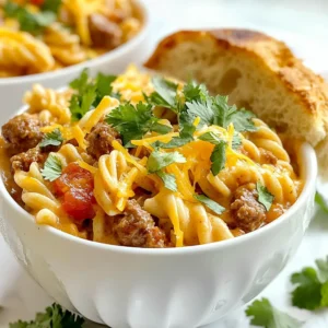 - 12 oz rotini pasta - 1 lb spicy Italian sausage - 1 can (10 oz) Rotel diced tomatoes - 1 cup heavy cream - 1 cup shredded cheddar cheese - 1/2 cup cream cheese - 1 tablespoon olive oil - 1 teaspoon garlic powder - 1 teaspoon onion powder - Salt and pepper to taste - Fresh cilantro or parsley - Extra cheese for serving - Optional: garlic bread on the side Gather these ingredients before you start cooking. The rotini pasta is the star here, holding the creamy sauce well. The spicy Italian sausage adds a kick, while the Rotel diced tomatoes bring a zesty flavor. Heavy cream and cream cheese make the dish rich and smooth. Don&rsquo;t forget the cheddar cheese for that melty goodness! For seasoning, olive oil helps brown the sausage and adds flavor. Garlic powder and onion powder enhance the taste without overpowering it. Adjust salt and pepper to your liking. Lastly, fresh herbs like cilantro or parsley brighten your dish. Extra cheese is always a good idea. Garlic bread on the side makes it even better! Enjoy this simple yet tasty meal. {{ingredient_image_1}} First, bring a large pot of salted water to a boil. Add 12 oz of rotini pasta. Cook it until al dente, which means it should still have a little bite. This usually takes about 8-10 minutes. Once cooked, drain the pasta and set it aside. This helps keep it from getting mushy. Next, heat a tablespoon of olive oil in a large skillet over medium heat. Add 1 lb of spicy Italian sausage, casing removed. Use a spatula to break it up into smaller pieces as it cooks. Brown the sausage for about 5-7 minutes. Ensure it is fully cooked and has a nice color. This step adds a lot of flavor to the dish. Now it&rsquo;s time to add some excitement! Stir in the can of Rotel diced tomatoes with green chilies. Add 1 teaspoon each of garlic powder and onion powder. Season with salt and pepper to taste. Let this mixture simmer for 3-4 minutes. This allows the flavors to blend nicely. Next, you&rsquo;ll want to make it creamy. Reduce the heat to low and add 1/2 cup of cream cheese and 1 cup of heavy cream. Stir until the cream cheese melts and the sauce is smooth. Then, slowly mix in 1 cup of shredded cheddar cheese until it melts completely. This will give your sauce a rich and creamy texture. Finally, add the cooked rotini pasta to the skillet. Toss it gently in the creamy sausage sauce. Make sure all the pasta is well-coated. Heat everything through for about one more minute. This ensures that the dish is warm and ready to serve. To cook pasta al dente, follow these steps: - Boil salted water in a large pot. - Add rotini pasta and stir gently. - Check the package for cooking time. - Taste the pasta a minute before the time is up. - The pasta should be firm yet tender. For browning sausage evenly: - Heat olive oil in a skillet over medium heat. - Add the sausage and break it up with a spatula. - Spread it out in the pan to cook evenly. - Stir occasionally for about 5-7 minutes until browned. To boost the flavor of your dish, try these spices: - Add a pinch of cayenne for heat. - Use smoked paprika to add depth. - Mix in Italian seasoning for a herby taste. You can also add veggies to the dish: - Chop bell peppers for sweetness and color. - Toss in spinach for a fresh touch. - Include zucchini for extra texture and nutrients. To serve this dish nicely: - Use deep pasta bowls for a generous look. - Top with extra cheese for richness. - Sprinkle fresh herbs like cilantro or parsley for color. Consider adding a slice of garlic bread on the side. It pairs well with the creamy pasta and adds crunch. Pro Tips Use Fresh Sausage: Opt for fresh spicy Italian sausage for the best flavor. If you can find it, try to use sausage that is made with high-quality meats and spices. Cheese Choices: Experiment with different types of cheese like pepper jack for an extra kick or mozzarella for a milder flavor. Mixing cheeses can enhance the creaminess. Adjust the Heat: If you prefer a milder dish, use regular Italian sausage and reduce the amount of Rotel used. You can always add hot sauce later for those who want more spice. Perfect Pasta: Be sure to cook the pasta al dente, as it will continue to cook slightly when mixed with the sauce. This ensures a perfect texture in every bite. {{image_2}} You can switch up the pasta shape to keep things fun. Try using penne, fusilli, or farfalle instead of rotini. Each shape holds sauce differently. Fusilli twists grab more sauce, while penne's ridges create a tasty bite. Farfalle adds a playful touch to your plate. Feel free to experiment and find your favorite! If you want a lighter meal, swap the spicy Italian sausage for ground turkey or chicken. Both options work well and keep the dish tasty. For a meat-free version, use mushrooms or plant-based sausages. Mushrooms add a nice texture and earthy flavor. Plant-based sausages can give you that same great taste without meat. Enjoy the same creamy goodness, no matter your choice! Want a lighter dish? You can cut back on the cream. Use less heavy cream to reduce calories but still keep it creamy. Another option is to use Greek yogurt instead of cream. This swap adds a nice tang and keeps your pasta smooth. You&rsquo;ll still get that rich taste, but with a healthier twist. To store leftovers, let the pasta cool first. Place it in an airtight container. This helps keep it fresh and tasty. You can use glass or plastic containers with tight-fitting lids. Make sure to eat the leftovers within three days for the best taste. To freeze your creamy pasta, let it cool completely. Transfer it to a freezer-safe container. You can also use freezer bags for easy storage. When you are ready to eat, thaw it in the fridge overnight. Reheat it gently on the stove or in the microwave. Add a splash of cream to keep it creamy and rich. This helps maintain the flavor and texture. In the fridge, this dish can last about three to four days. If frozen, it can last for up to three months. Always check for signs of spoilage, like an off smell or changes in texture. If you see mold or the pasta looks strange, it is best to throw it away. Keeping an eye on these signs helps ensure your meal stays safe and delicious. Yes, you can make this dish ahead. Cook the pasta and sausage as usual. Then, mix in the sauce but leave out the cheese. Store it in the fridge for up to two days. When ready to eat, heat it up on the stove. Add the cheese and stir until melted. This keeps the pasta from getting soggy. Absolutely! Many kids love this creamy pasta. To make it less spicy, use mild sausage. You can also skip the Rotel or choose plain diced tomatoes. This way, kids can still enjoy the creamy goodness without too much heat. Yes, you can easily adapt this recipe for a dairy-free option. Use coconut cream instead of heavy cream. For cheese, try cashew cheese or dairy-free cheddar. Cream cheese can be swapped for a non-dairy cream cheese. These changes keep the dish creamy and tasty without dairy. This creamy sausage Rotel pasta is simple and tasty. You can adjust the ingredients to fit your needs. Remember to cook your pasta al dente and brown the sausage well. Feel free to add your favorite veggies or spice it up more. This dish stores well and offers many ways to make it your own. Enjoy making and sharing this meal with your loved ones!