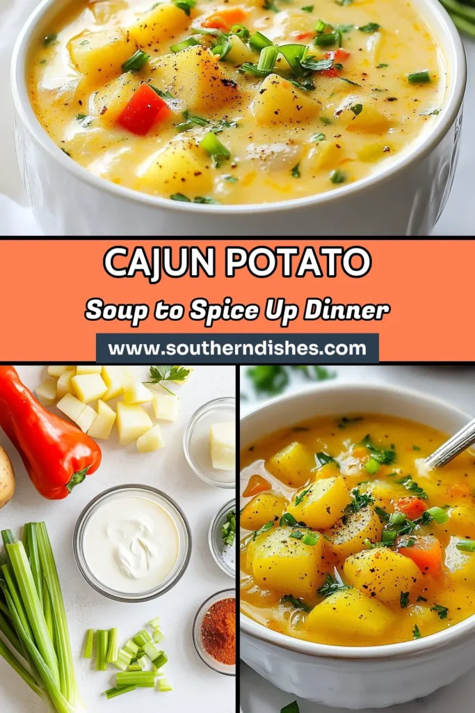 Discover the ultimate comfort food with this zesty Cajun potato soup recipe! Made with creamy goodness, russet potatoes, and a kick of Cajun seasoning, this vegetable broth potato soup is perfect for any occasion. Enjoy a flavorful bowl that’s both hearty and satisfying. Whip up this easy creamy potato soup today and warm up your evenings! Save for later! #CajunPotatoSoup #ZestyPotatoSoup #CreamyPotatoSoup #CajunSeasoningSoup