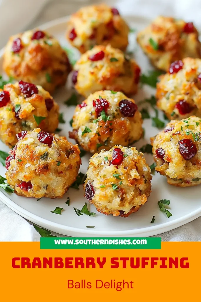 Discover the perfect holiday side dish with this easy cranberry stuffing recipe! These vegetarian stuffing balls feature a delightful mix of fresh cranberries, herbs, and spices, making them an ideal addition to your Thanksgiving feast. Whether you're looking for vegetarian options or unique stuffing ideas, this recipe has you covered. Try making these savory bites for a festive twist! Save this post for later! #CranberryStuffing #ThanksgivingStuffing #EasyStuffingRecipes #HolidaySideDishes