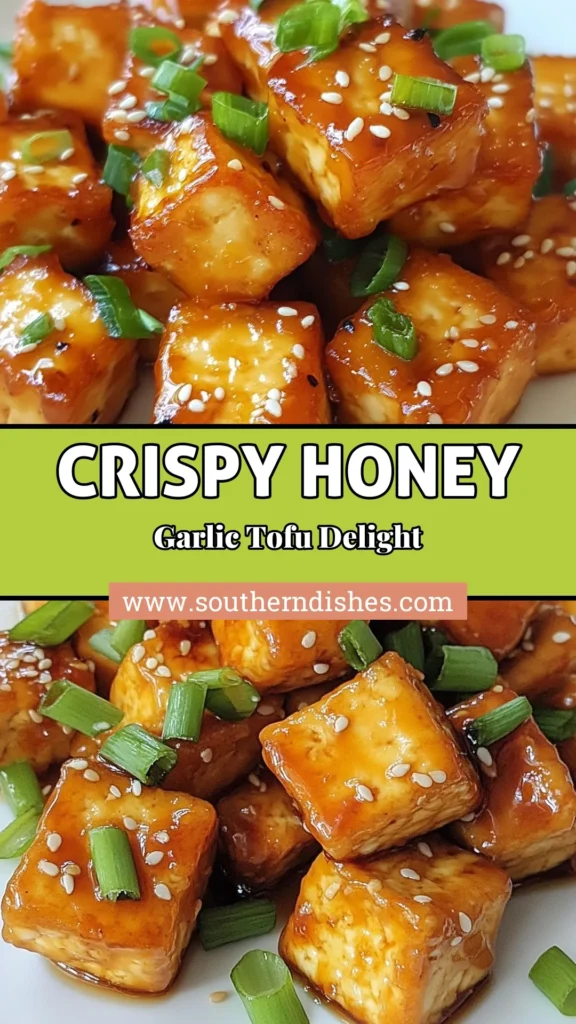 Discover this delicious crispy honey garlic tofu recipe that’s perfect for quick weeknight meals! With a crunchy exterior and a sweet, tangy honey garlic sauce, this dish is one of the easiest tofu recipes you'll ever make. Ideal for vegetarians, this flavorful fried tofu with garlic is sure to please everyone at the table. Don’t miss out—save this recipe for a tasty dinner tonight! #CrispyHoneyGarlicTofu #EasyTofuRecipes #VegetarianTofuDishes #HoneyGarlicSauce