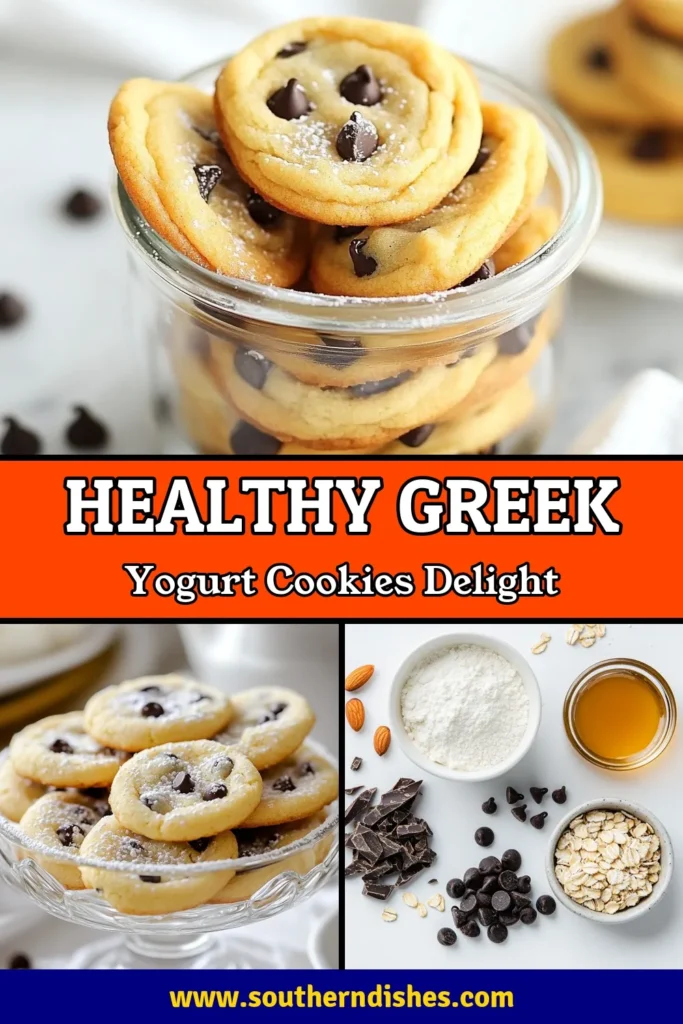 Indulge in these delicious Protein Greek Yogurt Cookies! This healthy cookie recipe is not only easy to make but also packed with protein, making it a perfect high protein dessert for those craving a sweet treat. Combining Greek yogurt for moisture and protein powder for a boost, these protein cookies are both nutritious and satisfying. Try this easy cookie recipe today and enjoy a guilt-free snack! #ProteinCookies #GreekYogurtCookies #HealthyCookieRecipe #HighProteinDessert