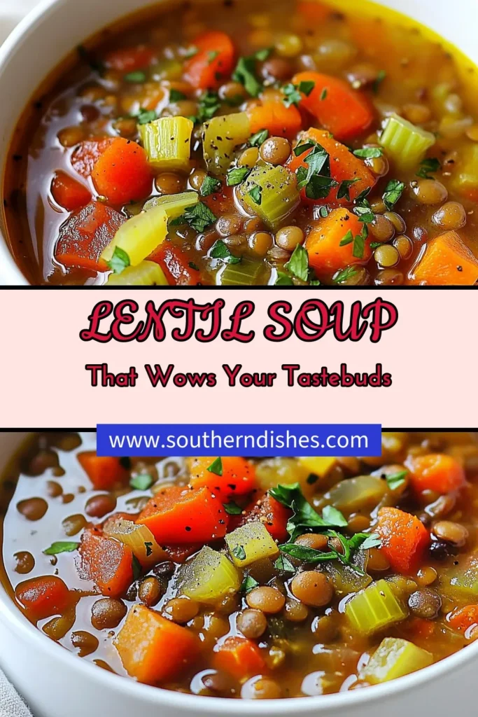 Discover the delicious flavors of Vegan Mediterranean Lentil Soup! This Healthy Lentil Soup Recipe offers a comforting, plant-based meal that's perfect for any occasion. Packed with nutrients and flavor, it's an ideal addition to your Mediterranean Diet Recipes. Enjoy this Vegan Comfort Food alone or with friends. Try this simple Plant-Based Soup Recipe today, and don’t forget to save it for later! #veganrecipes #souprecipes #mediterraneandiet #healthyfood