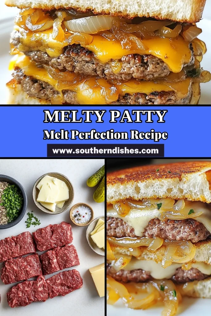 Indulge in this mouthwatering patty melt recipe that features a melty patty melt topped with Swiss cheese and caramelized onions for the ultimate Swiss cheese sandwich experience. Perfect for ground beef recipes lovers, this tasty caramelized onion sandwich is sure to impress. Ready to savor? Try it today and elevate your mealtime! Save this delicious recipe for later! #PattyMelt #SwissCheeseSandwich #GroundBeefRecipes #YummyFood