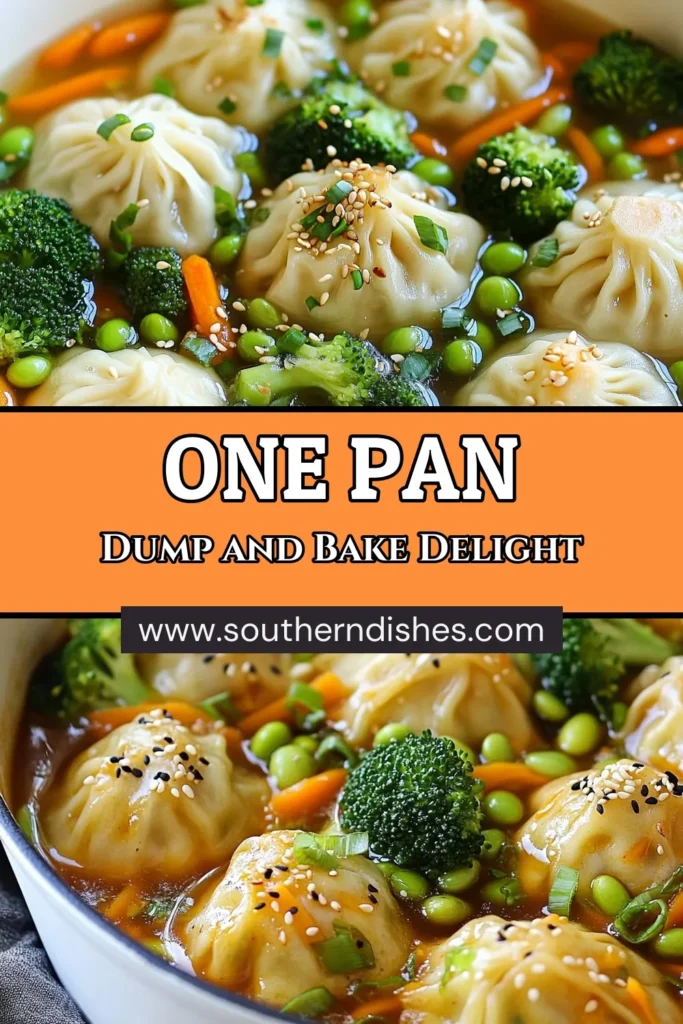 Discover the joy of a one-pan dumpling bake with this viral dumpling recipe! This easy dumpling casserole combines delicious frozen dumplings, fresh veggies, and savory broth for a healthy dumpling dish that's perfect for dinner. Simply bake for an effortless meal the whole family will love. Save this easy baked dumpling dinner for a busy weeknight treat! #DumplingBake #EasyDumplings #HealthyDinner #ViralRecipe