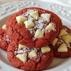 To make red velvet cake mix cookies, you'll need a few key ingredients: - 1 box red velvet cake mix - 1/2 cup vegetable oil - 2 large eggs - 1/2 teaspoon vanilla extract - 1/2 cup white chocolate chips These ingredients create a soft and chewy cookie. The cake mix gives it a rich color and flavor. The vegetable oil adds moisture, while eggs help bind everything together. The vanilla extract brings out the sweetness. You can boost the flavor and texture with some optional add-ins: - 1/2 cup chopped pecans Adding pecans gives the cookies a nice crunch. You can mix in other things too, like chocolate chips or nuts, to create your favorite version. Just remember to keep the amounts balanced. Before you start, gather some essential tools: - Mixing bowl - Baking sheets - Parchment paper - Spoon or cookie scoop - Wire rack Having the right equipment makes the process easier. The mixing bowl helps combine your ingredients well. The parchment paper keeps your cookies from sticking. A wire rack helps cool them down evenly, so they stay soft. {{ingredient_image_1}} First, gather all your ingredients. You need one box of red velvet cake mix, half a cup of vegetable oil, two large eggs, and half a teaspoon of vanilla extract. If you want, add white chocolate chips and chopped pecans. In a large mixing bowl, combine the cake mix, oil, eggs, and vanilla. Mix them until you have a soft dough. This dough is fun to make! If you added the chocolate chips and nuts, gently fold them in now. Be sure they spread evenly in the dough. Preheat your oven to 350&deg;F (175&deg;C). While the oven heats, line two baking sheets with parchment paper. This makes clean-up easy later. Scoop tablespoon-sized balls of dough and place them on the sheets. Leave about two inches between each ball. Now it&rsquo;s time to bake! Place the sheets in the oven and bake for 10 to 12 minutes. Watch for the edges to set and the tops to crack slightly. This means they are almost ready. After baking, remove the cookies from the oven. Let them cool on the baking sheets for about five minutes. This step helps them firm up. Then, move them to a wire rack to cool completely. For a lovely finish, sift powdered sugar over the top of the cookies once they are cool. This adds sweetness and makes them look extra special. Enjoy your red velvet cake mix cookies! To get soft and chewy cookies, follow a few simple steps. First, make sure not to overmix the dough. Mix just until combined. Overmixing can make the cookies tough. Second, use room temperature eggs. This helps the dough blend better and keeps the cookies light. Lastly, bake the cookies only until the edges are set. They may look underbaked, but they will firm up as they cool. Common mistakes can ruin your red velvet cake mix cookies. One big mistake is not measuring the cake mix correctly. Use a spoon to fluff it up, then scoop it into the measuring cup. This helps avoid packed cake mix. Another mistake is skipping the parchment paper. It keeps cookies from sticking and helps them bake evenly. Lastly, don't skip the chilling step if you choose to chill the dough. It helps the flavors meld and improves the texture. To ensure even baking, space the cookie dough balls well on the baking sheets. Leave about 2 inches between each ball. This allows hot air to circulate. Also, rotate the baking sheets halfway through baking. This helps the cookies bake evenly. If you have multiple sheets in the oven, switch their positions too. This way, all cookies come out perfect every time. Pro Tips Chill the Dough: For thicker cookies, refrigerate the dough for 30 minutes before baking. This helps the cookies retain their shape and prevents spreading. Use Quality Chocolate Chips: Opt for high-quality white chocolate chips for a richer flavor that complements the red velvet perfectly. Don&rsquo;t Overbake: Keep an eye on the cookies; they should be soft in the center when you take them out. They will continue to cook slightly on the baking sheet. Experiment with Add-ins: Feel free to customize your cookies by adding other mix-ins like crushed Oreos or mini marshmallows for a fun twist! {{image_2}} You can make gluten-free red velvet cookies easily. Start with a gluten-free cake mix. Many brands offer this option today. Follow the same steps as the original recipe. Just swap the regular cake mix for the gluten-free type. The taste and texture will still be soft and chewy. You might need to adjust baking time slightly. Always keep an eye on your cookies as they bake. If you want a vegan version, it's simple. Replace the eggs with flaxseed meal. Mix one tablespoon of flaxseed meal with three tablespoons of water. Let this sit for a few minutes until it thickens. Use this mix in place of eggs. For the oil, you can use coconut oil or applesauce instead of vegetable oil. These swaps keep the cookies moist and tasty. You can add fun flavors to your red velvet cookies. Try mixing in chocolate chips or white chocolate chips for extra sweetness. Add nuts like pecans or walnuts for a nice crunch. Want a twist? Add a splash of almond extract or mint for a new flavor. You can even mix in some dried fruit like cherries or cranberries. These small changes can make a big difference in taste. To keep your red velvet cake mix cookies fresh, store them in a tight container. I prefer using a plastic or glass container with a lid. Place a piece of bread inside the container. The bread keeps the cookies soft and chewy. Avoid stacking the cookies too high. This prevents them from getting crushed. You can freeze these cookies for later enjoyment. Let the cookies cool completely first. Then, place them in a single layer on a baking sheet. Freeze them for about an hour. Once frozen, transfer the cookies to a freezer bag. Squeeze out the air before sealing. These cookies can last up to three months in the freezer. These cookies stay fresh for about a week at room temperature. If you want them to last longer, freeze them. Always check for any signs of spoilage before eating. If they smell strange or look off, it&rsquo;s best to throw them out. You can tell your cookies are done when the edges are set. The tops should have small cracks. They should look slightly firm but still soft in the center. Bake them for 10-12 minutes. If they look too wet, give them a minute more. Remember, they will continue to cook after you take them out. Yes, you can use other cake mixes! Try chocolate, lemon, or even vanilla. Each mix will give your cookies a unique taste. Just follow the same steps in the recipe. The texture may change, so keep an eye on baking time. You can use melted butter instead of vegetable oil. It will add a rich flavor. You can also use coconut oil for a different taste. Applesauce is another option, but it will make the cookies softer. Just remember to keep the amount the same as the oil in the recipe. Red velvet cake mix cookies are easy and fun to make. We covered key ingredients, equipment, and how to prepare and bake the dough. Tips and tricks will help you avoid mistakes and ensure your cookies turn out great. You can also try gluten-free or vegan versions for different tastes. Finally, proper storage keeps your cookies fresh longer. Enjoy baking and sharing these delicious treats!
