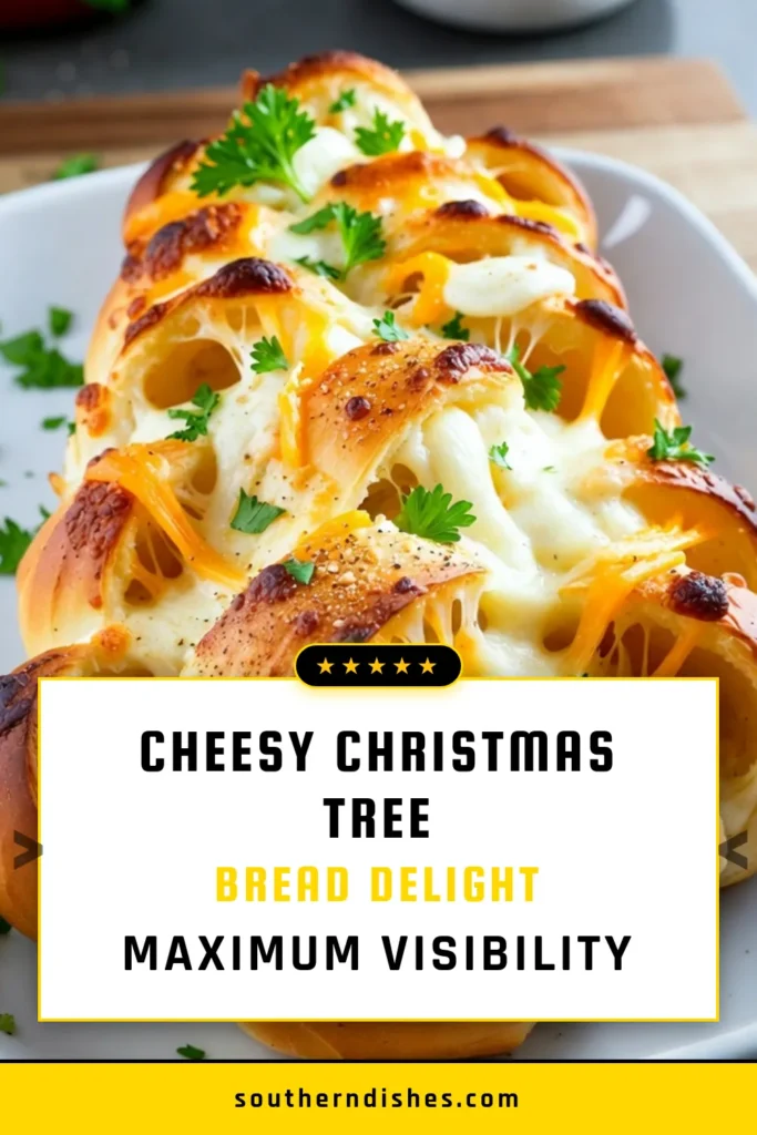 Elevate your holiday gatherings with this Cheesy Pull-Apart Christmas Tree Bread! This festive cheese bread is perfect for sharing and will be a showstopper at your table. Follow this easy pull-apart bread recipe for a deliciously cheesy treat that everyone will love. Ideal for Christmas celebrations, this holiday bread recipe is sure to become a family favorite. Don’t miss out—try it today! #CheesyChristmasBread #PullApartBreadRecipe #HolidayBreadRecipes #ChristmasTreeBreadRecipe