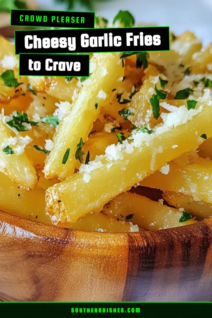 Looking to elevate your snack game? Try this delicious Garlic Parmesan Fries recipe! These homemade garlic fries are easy to prepare and perfectly crispy, making them the ultimate oven-baked French fries. Coated in garlic, Parmesan, and spices, they’re a must-try! Perfect for parties or movie nights. Don't miss out—save this recipe now and treat yourself! #GarlicParmesanFries #EasyGarlicFries #CrispyFries #OvenBakedFries