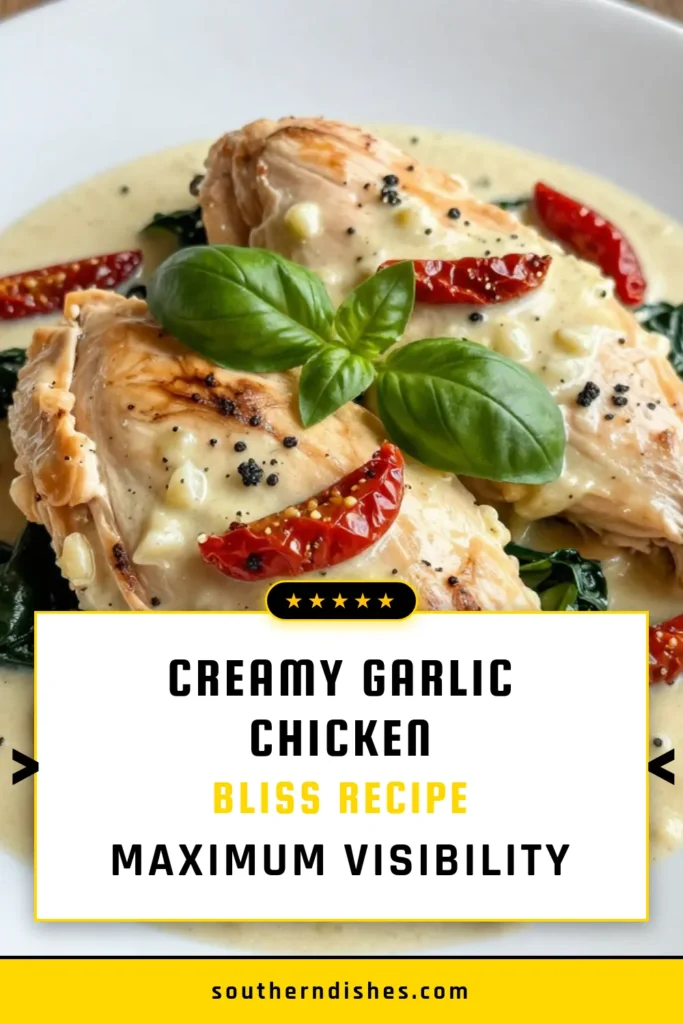 Indulge in this creamy garlic Tuscan chicken that&rsquo;s perfect for busy weeknights! This easy Tuscan chicken recipe combines tender chicken breasts, sun-dried tomatoes, and spinach to create a rich, flavorful creamy chicken dinner. Ready in just 30 minutes, it's a go-to for anyone seeking delicious and quick chicken recipes. Try this mouthwatering dish and impress your family tonight! Save this creamy garlic Tuscan chicken for later! #TuscanChicken #CreamyChickenDinner #EasyChickenRecipes #SunDriedTomatoChicken