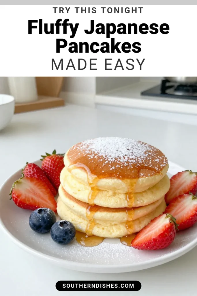 Indulge in the delightful taste of fluffy Japanese pancakes with this easy Japanese pancake recipe! Discover how to make fluffy pancakes that are perfect for breakfast or brunch. This fluffy pancake recipe features simple ingredients and a few easy steps to create a stack of light, airy pancakes topped with fresh fruits and maple syrup. Don&rsquo;t miss out on this must-try treat! Save this recipe for your next delicious breakfast idea. #JapanesePancakes #FluffyPancakes #BreakfastRecipes #EasyCooking