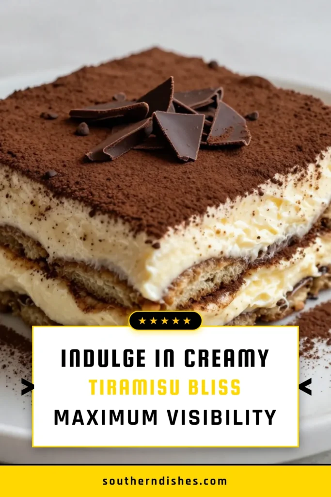 Indulge in the rich, creamy layers of our classic tiramisu recipe! This homemade tiramisu is the perfect easy tiramisu dessert for coffee lovers and a standout among coffee dessert recipes. With just a few simple ingredients, you can create a heavenly treat that will impress friends and family. Ready to elevate your dessert game? Save this recipe now and enjoy a taste of Italy at home! #TiramisuRecipe #ClassicTiramisu #EasyDessert #CoffeeDessert