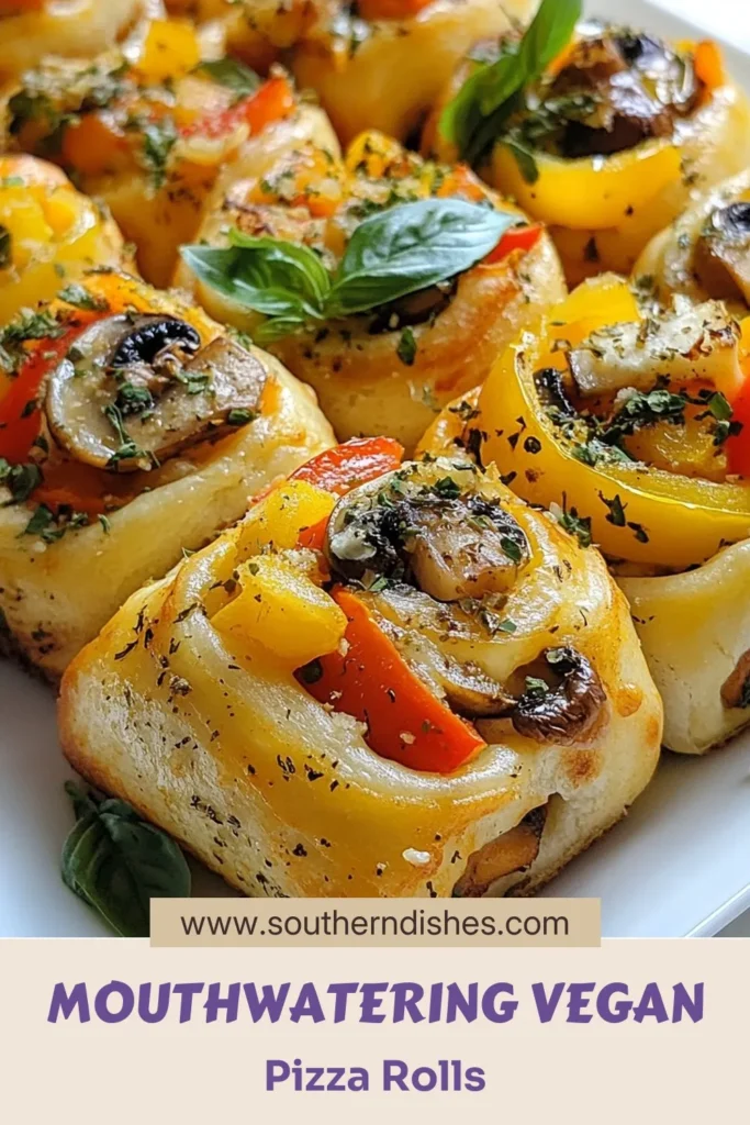 Indulge in these delicious savory vegan pizza rolls, the ultimate solution for homemade vegan appetizers and easy vegan pizza recipes. These baked pizza rolls vegan are packed with flavor and made from fresh ingredients. Perfect as tasty vegan snacks, they’re ideal for gatherings or a cozy night in. Try this simple recipe and impress your friends. Save this post for your next cooking adventure! #VeganPizzaRolls #SavoryVeganSnacks #HomemadeVeganAppetizers #EasyVeganPizzaRecipe