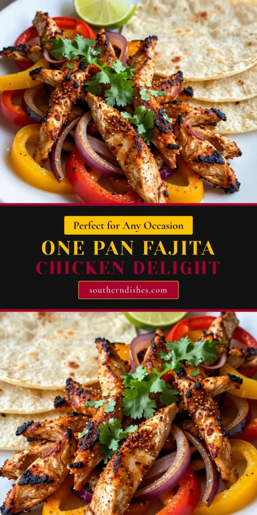 Discover the ultimate sheet pan fajitas with this easy fajita chicken recipe! Perfect for a healthy sheet pan dinner, these baked chicken fajitas are packed with vibrant bell peppers and spices that deliver big flavor with minimal effort. Ready in just 40 minutes, they're ideal for busy weeknights. Gather your ingredients and get cooking! Save this delicious recipe now! #SheetPanFajitas #FajitaChickenRecipe #EasyChickenFajitas #HealthyDinner