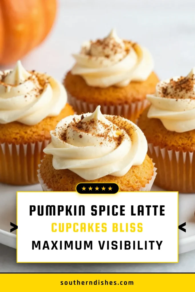 Indulge in the perfect fall treat with these Pumpkin Spice Latte Cupcakes! This delightful pumpkin cupcake recipe combines the warmth of pumpkin puree and coffee for a rich, autumnal flavor. Topped with silky cream cheese frosting, these coffee-infused cupcakes are a must-try for your fall dessert ideas. Make them today and bring the cozy vibes to your kitchen! Save this recipe for later! #PumpkinSpiceLatteCupcakes #FallDessertIdeas #CoffeeInfusedCupcakes #PumpkinCupcakeRecipe