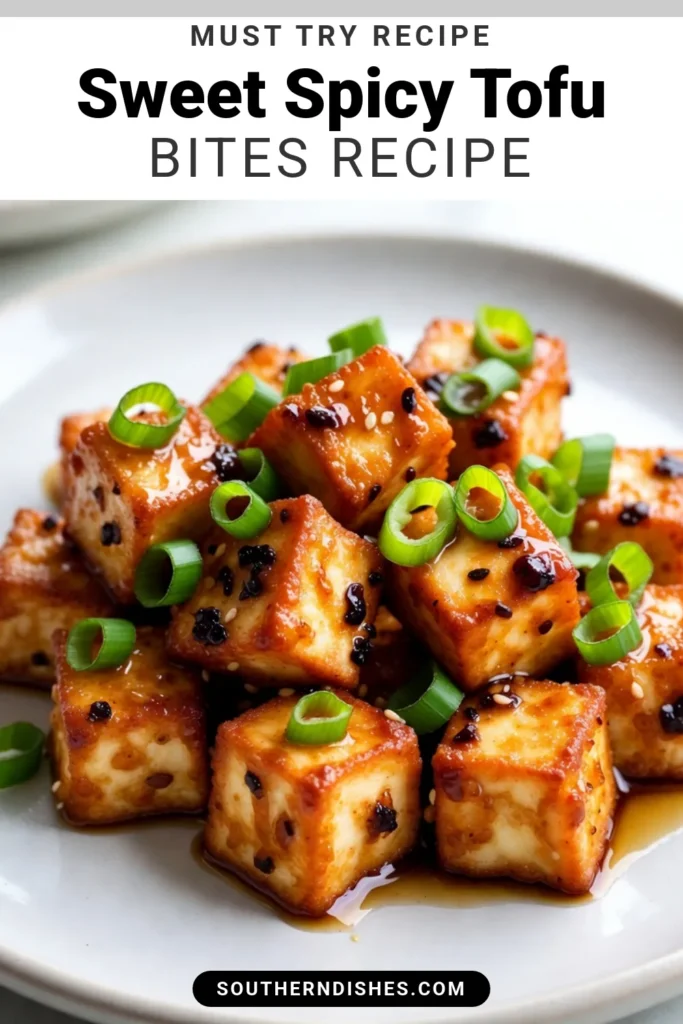 Discover the ultimate snack with this Spicy Honey Garlic Tofu recipe! These crispy tofu bites are incredibly easy to make and are perfect for a vegan tofu snack or a quick dinner. Coated in a mouthwatering honey garlic sauce, you won't be able to resist these delicious bites. Get ready to impress everyone with this easy tofu dinner recipe! Save this crispy tofu bites recipe for later. #SpicyHoneyGarlicTofu #VeganTofuSnacks #HoneyGarlicSauceTofu #EasyTofuDinnerRecipe