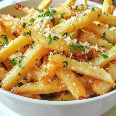 Garlic Parmesan Fries Irresistible and Crispy Snack